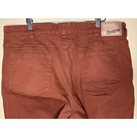Duluth Trading Flex Fire Hose Cargo Work Pants Rust Brown Mens 40 x 32 - Picture 3 of 9